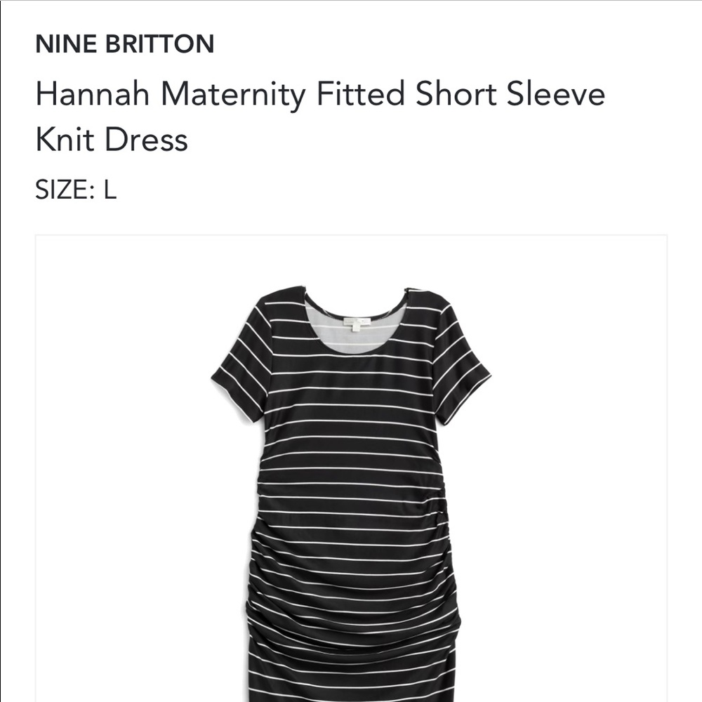 Nine Britton maternity black tshirt dress